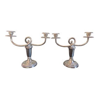 French Vintage Candelabras by Christofle- Set of 2, C. 1959 For Sale