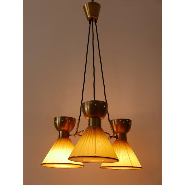 Mid-Century Modern Six-Flamed Pendant Lamp, 1950s For Sale - Image 6 of 18