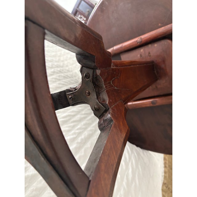 Antique Round Tilt Top Style Wooden Table With Tripod Base For Sale - Image 16 of 17