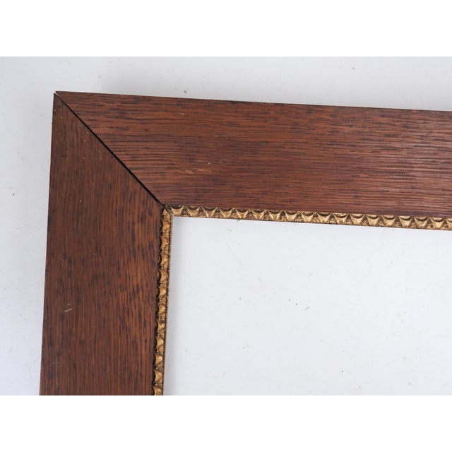 Early 20th Century Antique Oak and Giltwood Picture Frame For Sale - Image 5 of 7