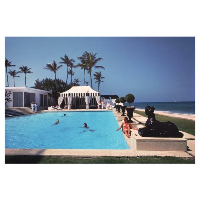 Slim Aarons, Molly Wilmot's Pool, Estate Stamped Photographic Print, 1982 / 2020s For Sale