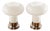 Space Age Murano Glass Table Lamps from Guzzini, Italy, 1970s, Set of 2 For Sale