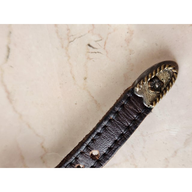 1970s Western Watch Sterling Silver Leather Band For Sale - Image 10 of 18