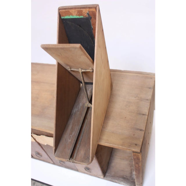 Brown Primitive 19th Century Filing Cabinet For Sale - Image 8 of 11