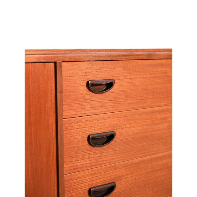 Brown Danish Teak Sideboard, 1960s For Sale - Image 8 of 10