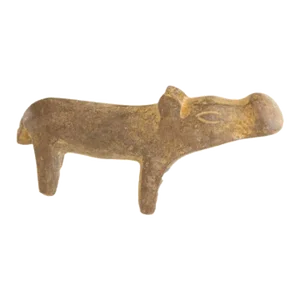Vintage African Mini Bronze Hippo