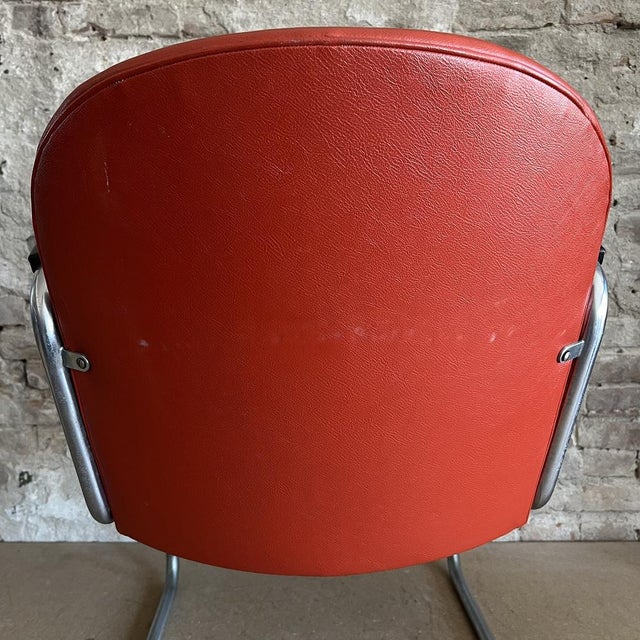 Gispen 413 Red Skai Chair by Willem Hendrik Gispen for Gispen For Sale - Image 11 of 16