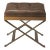 Rodrigo Leather Stool, Medium Brown For Sale