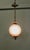 Art Deco French Glass Globe Hanging Pendant Light, 1930 For Sale - Image 3 of 6