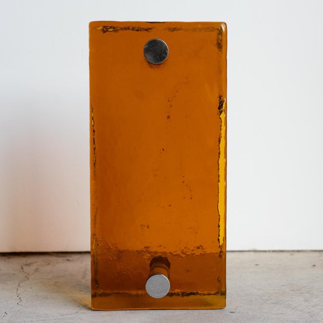 Vintage French Brutalist Amber Glass Push/Pull Door Handles, 1960s For Sale - Image 15 of 18