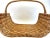 Contemporary Vintage Woven Wicker Log Basket With Wrapped Handle For Sale - Image 3 of 15