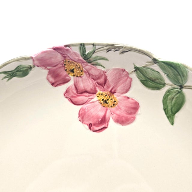 Set of 5 Franciscan Desert Rose 11.5" Chop Plates / Round Platters For Sale - Image 10 of 12