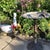 Metal Vintage Bird Bath Aluminum With Iron Filigree Base and Perching Bird Sculpture For Sale - Image 7 of 12