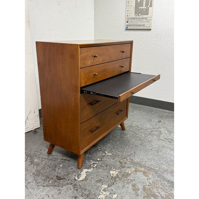 2010s Alpine Furniture Flynn Dresser + Pull Out Workstation Tray For Sale - Image 5 of 12