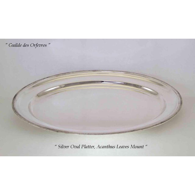 1970s 1970’s Vintage/New Imperial Suite of 17 Piece Matching Silverplated Dinner Service With Acanthus Leaves Pattern, Applied Border For Sale - Image 5 of 16