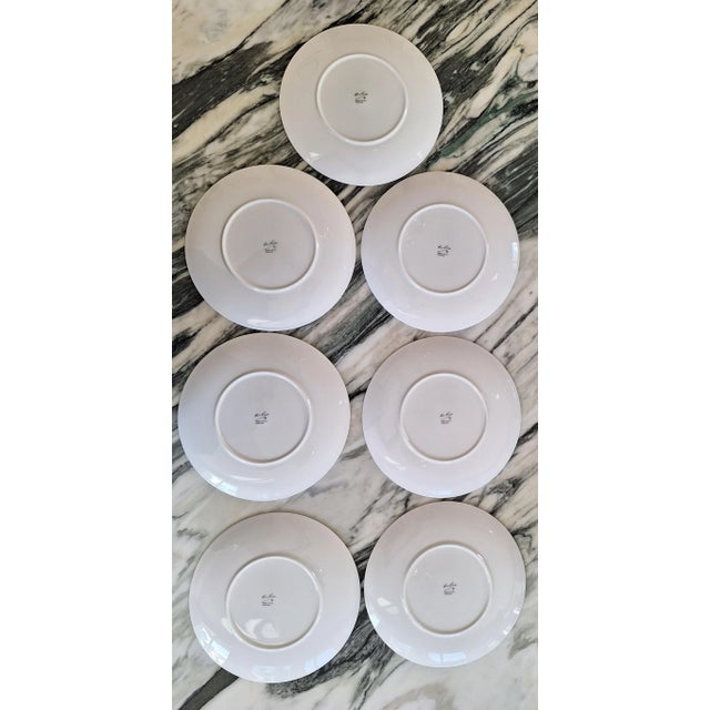 Wedgwood Susie Cooper Black Fruit Salad Plates Pear, Apple, Grape, Peach & Cherry - Set of 7 For Sale - Image 11 of 12