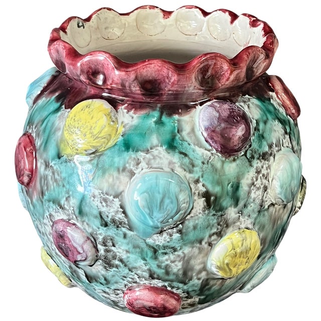 Fratelli Fanciullacci 1960s Italian Modernist Cabochon Jeweled Art Pottery Vase, Attributed to Fratelli Fanciullacci For Sale - Image 4 of 11