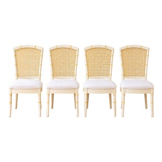 Set of 4 Vintage Hollywood Regency Henri Link Style Chairs For Sale