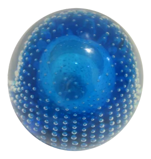 1970s Vintage Handblown Glass Paperweight