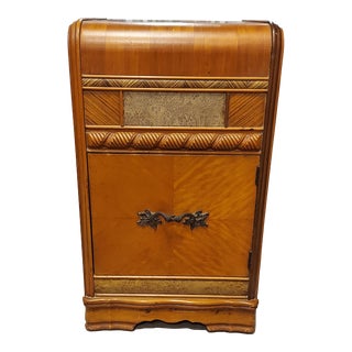 Waterfall Art Deco Nightstand For Sale