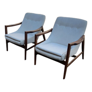 Modern Mid Century Style Lounge Chairs- A Pair