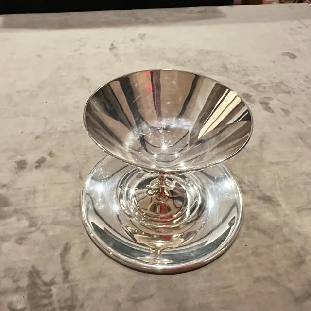 Set of Two 1980s Modern Minimalist Silver Plated Cups by Lino Sabattini For Sale - Image 15 of 15