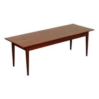 Stephen Von Hohen Quality Bucks County Farmhouse Pine Dining Table For Sale