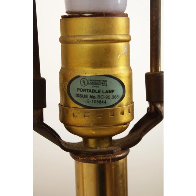 1960s Pierre Cardin Style Modernist Brass Table Lamps - A Pair For Sale - Image 10 of 13