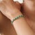 9.2 Carats Green Onyx & Cz Cocktail Tennis Bracelet in 925 Silver For Sale - Image 4 of 13