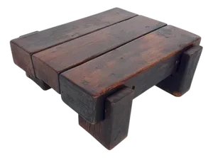 Mid-Century Modern Dutch Brutalist Wooden Coffee Table, 1970s
