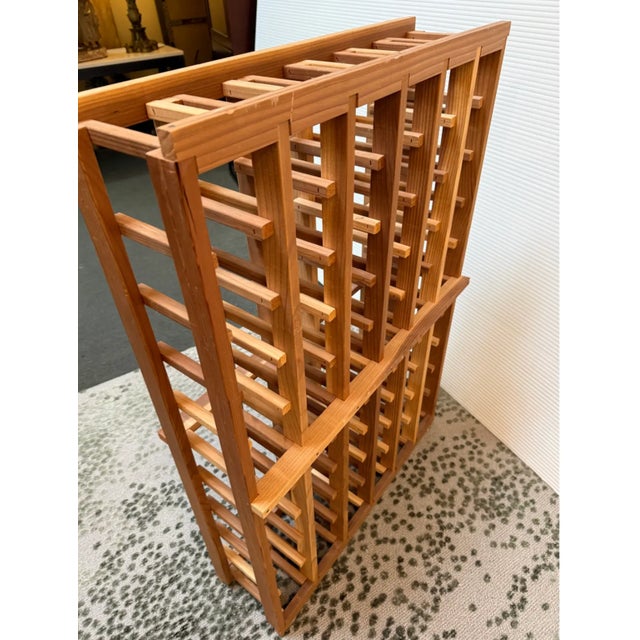 Pine Wood Wine Rack For Sale - Image 4 of 12