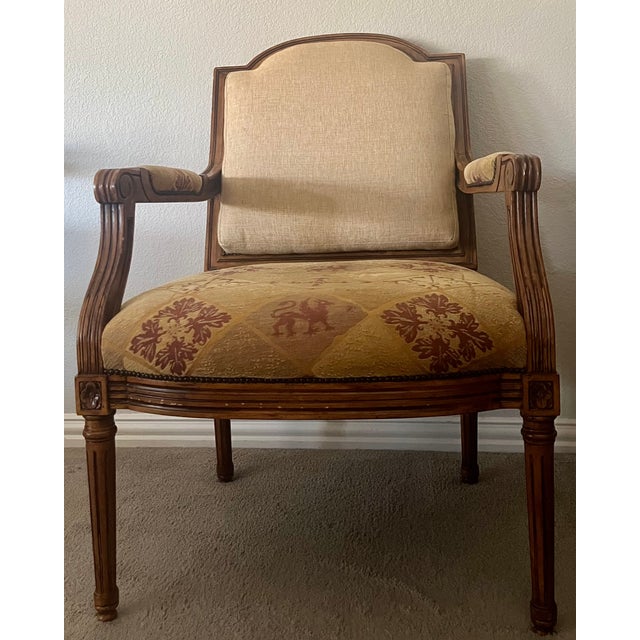 1990s Attributed to Nancy Corzine Josephine "Lounge" Chair With Id Collection Fabric For Sale - Image 9 of 9