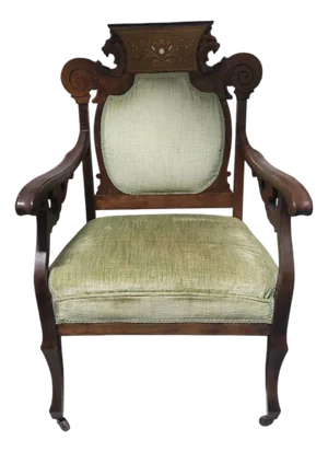 Antique Victorian Renaissance Revival Parlor Armchair, C. 1880