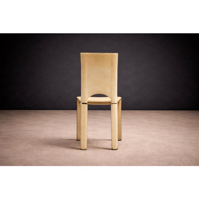 1970s Brazilian Modern Set of 4 Chairs in Suede, Mario Bellini, 1970s For Sale - Image 5 of 9