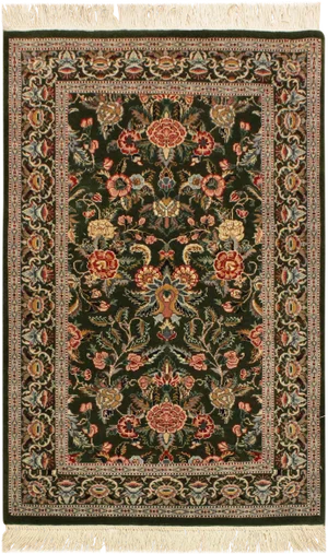 1990s 1990s Heritage Green and Gray Wool Rug (2'6 X 4'3)