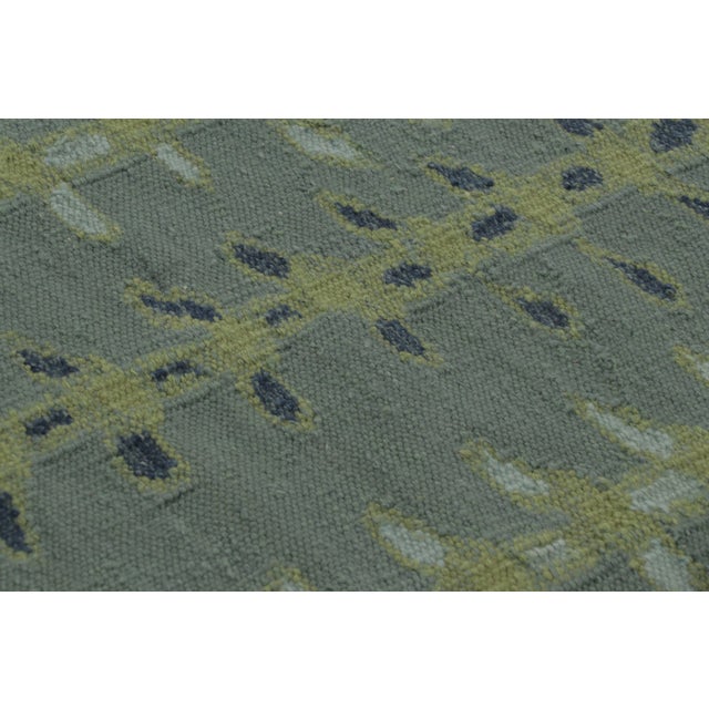 2010s Rug & Kilim’s Scandinavian-Inspired Runner Rug, Blue With Minimalist Patterns For Sale - Image 5 of 8