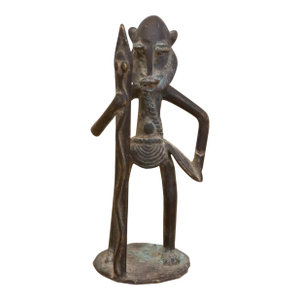 Miniature African Dogon Bronze Figure