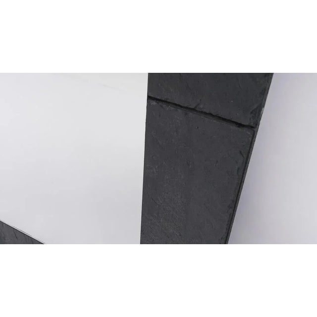 Mid-Century Modern Large Square Slate Wall Mirror, 1960s For Sale - Image 3 of 6