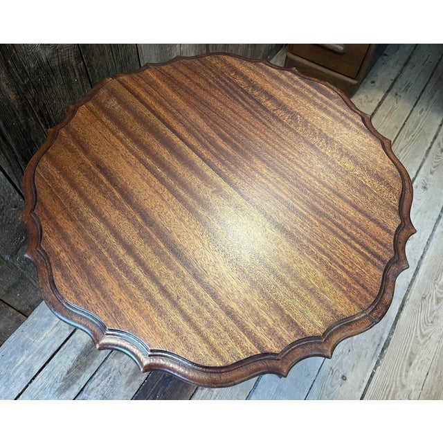 Vintage 1940s Piecrust Table For Sale - Image 9 of 12
