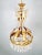 MId-Century Gold Gilded Chandelier, 1950s For Sale - Image 4 of 6