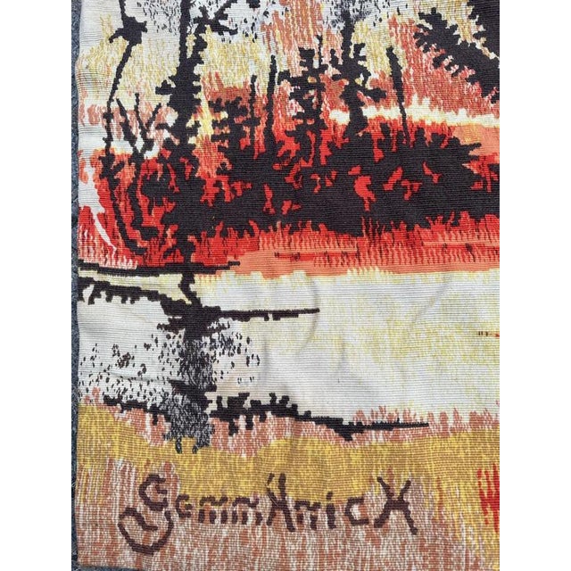 1970s French Screen Printed Aubusson Tapestry by Gemmanick, 1970s For Sale - Image 5 of 18