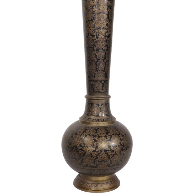 Metal Decorative Mid Century Hollywood Regency Table Lamp Made in India C 1970's For Sale - Image 7 of 11