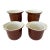 Set of 4 Vintage Hall Pottery Custard/Ramekin Cups – Model 470 in Brown & White Glaze For Sale