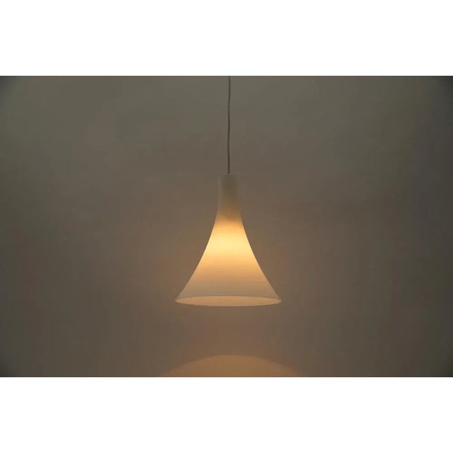 Opaline glass ceiling lamp "tokyo" by wilhelm braun-feldweg for peill & putzler 1 x e27 edison screw fit bulb holder is...
