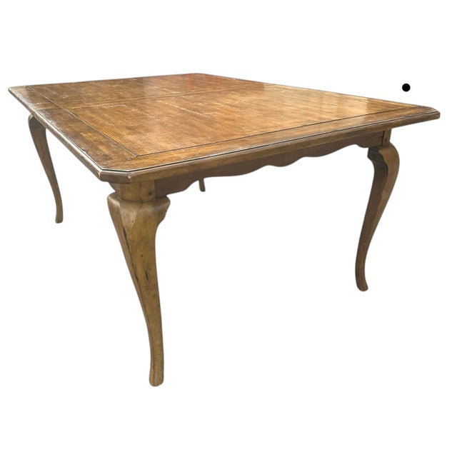 Ballard Designs 'Avignon' Dining Table 68" X 44" X 30". Includes two 18” leaves. Total extension can be 103” - Solid Birch...