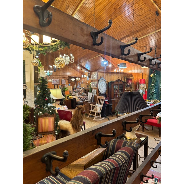 Coffee Early 20th Century Multi Hook Wooden Coat Stand For Sale - Image 8 of 10