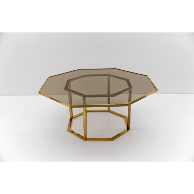 Mid-Century Modern Italian Octagonal Regency Coffee Table, 1970s For Sale - Image 3 of 11