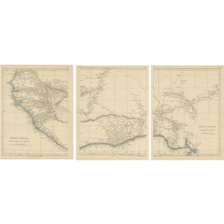 Antique Map of West Africa by Lowry, 1852, Set of 3 For Sale