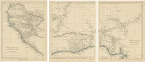 Antique Map of West Africa by Lowry, 1852, Set of 3