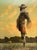 Early 20th Century The Enigmatic Sentinel: A Pastoral Scarecrow Scene in Oil and Sgraffito For Sale - Image 10 of 12